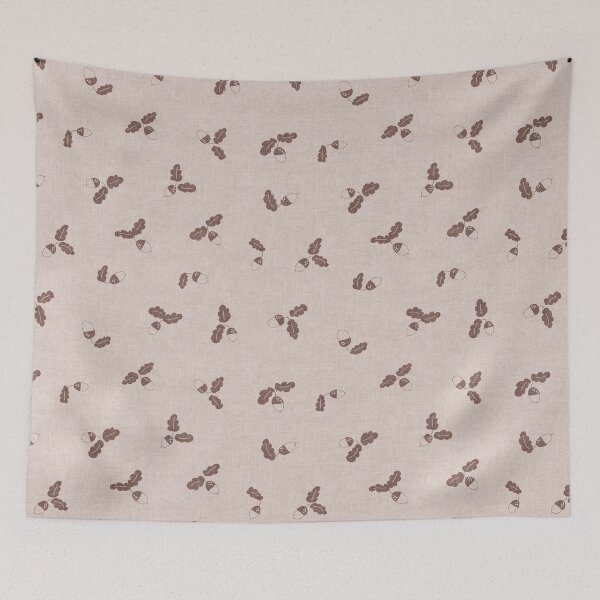 Item preview, minimal tossed acorn oak leaves scandinavian japandi autumn rustic amber brown designed and sold by RenattaZare.