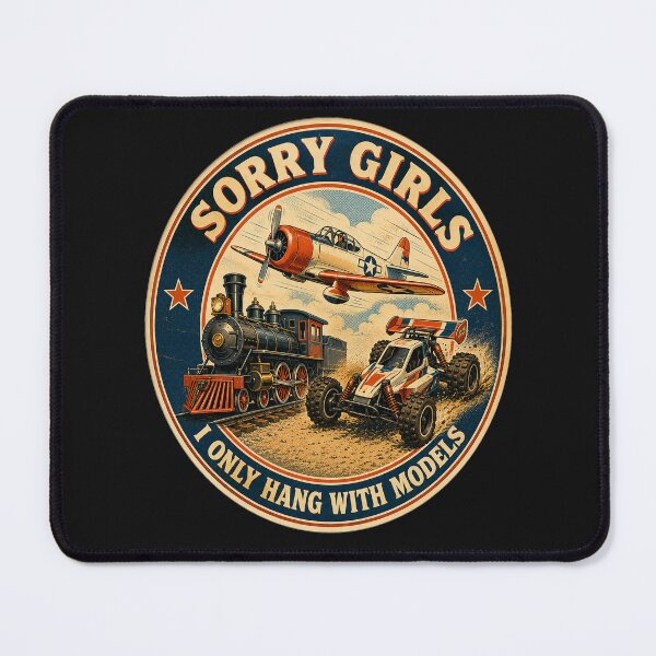 Item preview, Sorry Girls I Only Hang With Models Vintage Hobby Badge Funny Gift for Collectors designed and sold by Nightarel.