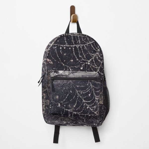 Item preview, Spider Web Dark Forest Dewdrops Gothic Nature Illustration Design designed and sold by irfanshikh.