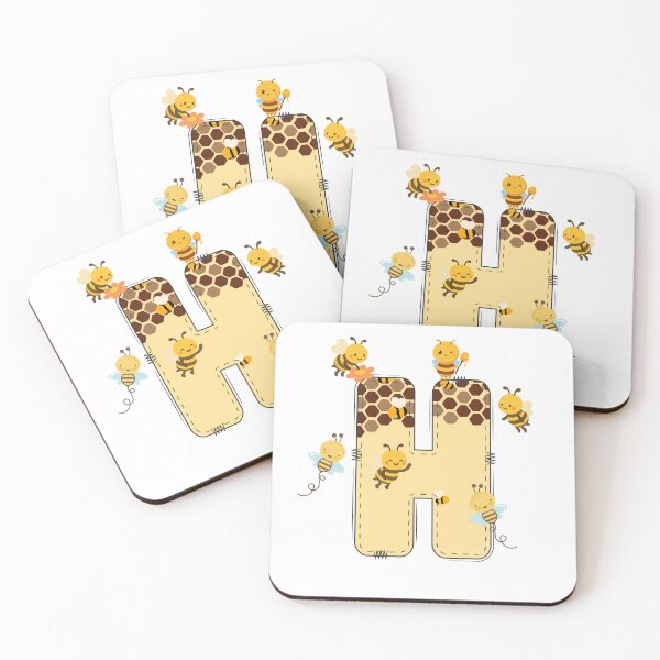Item preview, Monogram Letter H with Cute Honeybees designed and sold by Mazza-mazza.