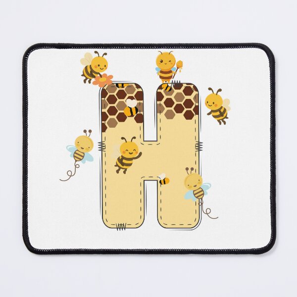 Item preview, Monogram Letter H with Cute Honeybees designed and sold by Mazza-mazza.