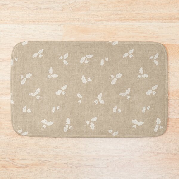 Item preview, minimal tossed acorn oak leaves scandinavian japandi autumn sand stone brown designed and sold by RenattaZare.