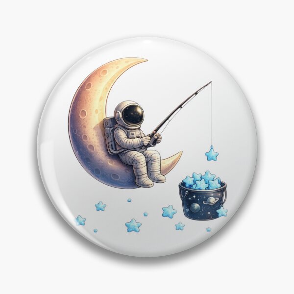Item preview, fishing on the moon designed and sold by Thetdesigns.