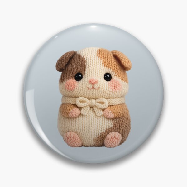 Item preview, Cute Knitted Guinea Pig Plush | Kawaii Handmade Crochet Cottagecore designed and sold by Moons Studio.