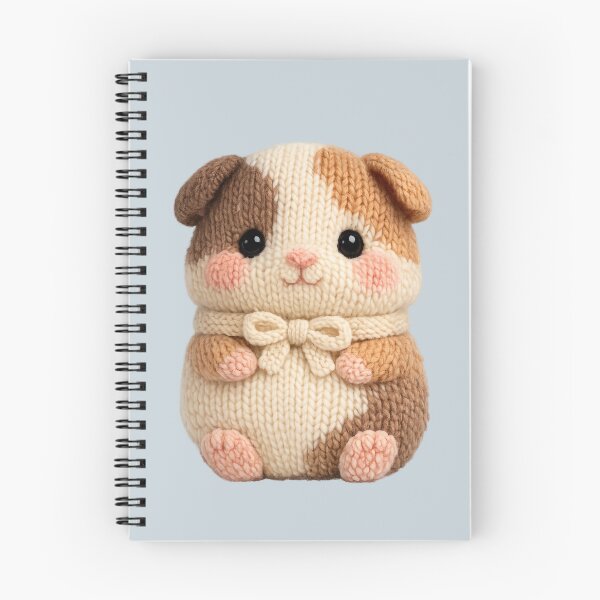 Item preview, Cute Knitted Guinea Pig Plush | Kawaii Handmade Crochet Cottagecore designed and sold by Moons Studio.