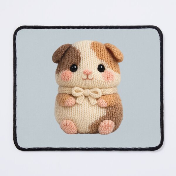 Item preview, Cute Knitted Guinea Pig Plush | Kawaii Handmade Crochet Cottagecore designed and sold by Moons Studio.
