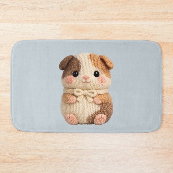 Item preview, Cute Knitted Guinea Pig Plush | Kawaii Handmade Crochet Cottagecore designed and sold by Moons Studio.