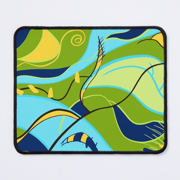 Item preview, Green and Blue Abstract Art with Gold Accents designed and sold by Jessielee72.