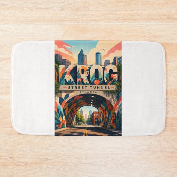 Item preview, Krog Street Tunnel Atlanta Georgia with Krog Street Market and Old Fourth Ward designed and sold by Places On Earth.