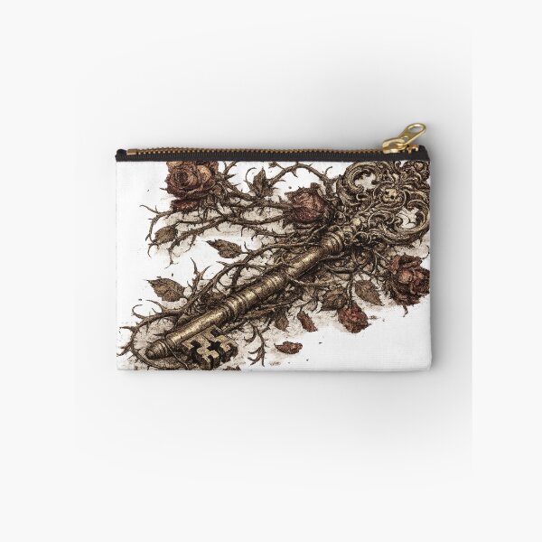 Item preview, Ornate Vintage Key Roses Thorns Dark Fantasy Illustration Design designed and sold by irfanshikh.
