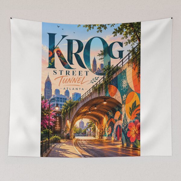 Item preview, Atlanta Krog Street Tunnel with BeltLine Inman Park and Cabbagetown Georgia designed and sold by Places On Earth.