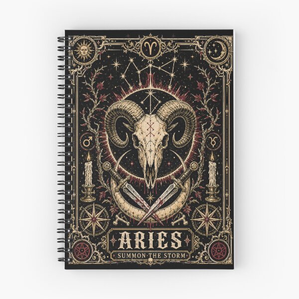 Item preview, Aries Gothic Zodiac Dark Celestial Sigil designed and sold by InkspirationGraphics.