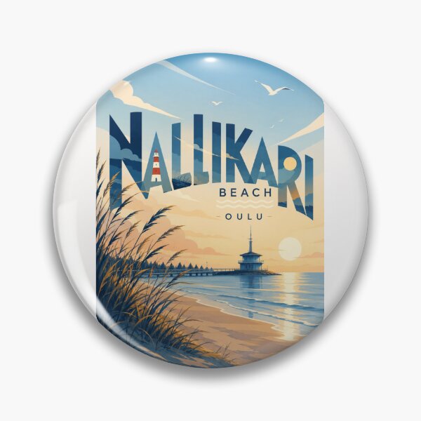 Item preview, Nallikari Beach Oulu Finland with Bothnian Bay and Lighthouse Coastline designed and sold by Places On Earth.