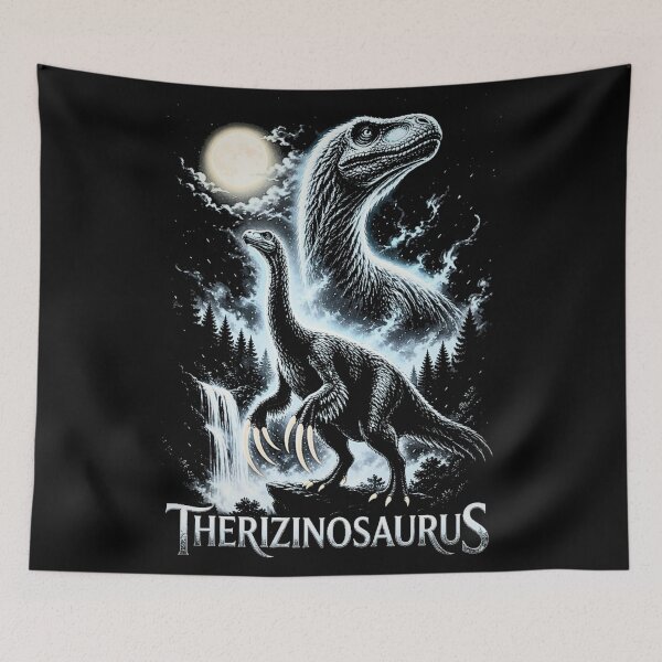 Item preview, Therizinosaurus Moonlight Poster - Epic Dinosaur Art designed and sold by Syrupulse.