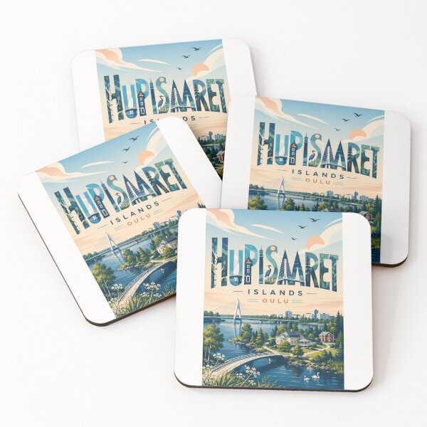 Item preview, Hupisaaret Islands Oulu Finland with Oulujoki Bridges and Bothnian Bay designed and sold by Places On Earth.