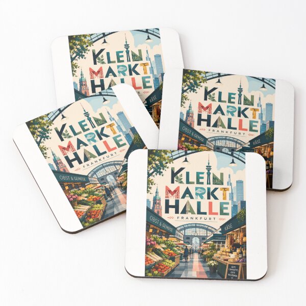 Item preview, Kleinmarkthalle Frankfurt Germany with Römer and Main Tower Skyline designed and sold by Places On Earth.