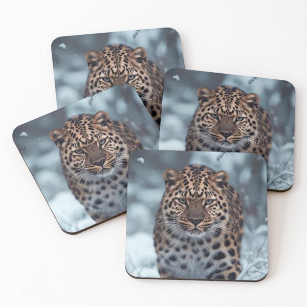 Item preview, Amur Leopard in Snow - Critically Endangered Big Cat Wildlife Photography designed and sold by Pioneer Spirit Market.