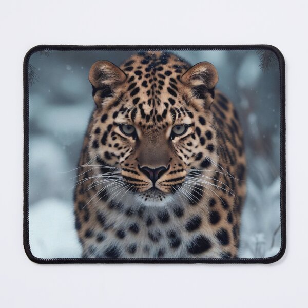 Item preview, Amur Leopard in Snow - Critically Endangered Big Cat Wildlife Photography designed and sold by Pioneer Spirit Market.