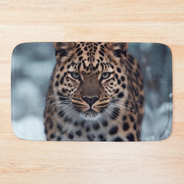 Item preview, Amur Leopard in Snow - Critically Endangered Big Cat Wildlife Photography designed and sold by Pioneer Spirit Market.