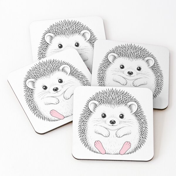 Item preview, Cute Hedgehog with pink feet designed and sold by MariaLouise-Art.