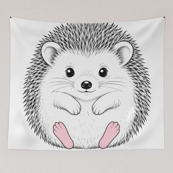 Item preview, Cute Hedgehog with pink feet designed and sold by MariaLouise-Art.