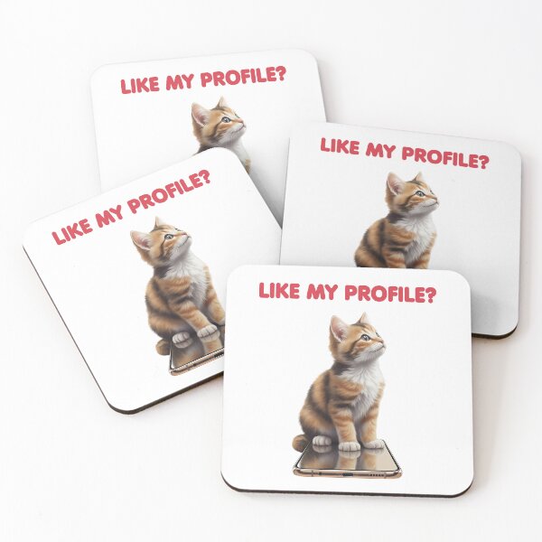 Item preview, Like My Profile Cute Cat Design designed and sold by Symphatee.
