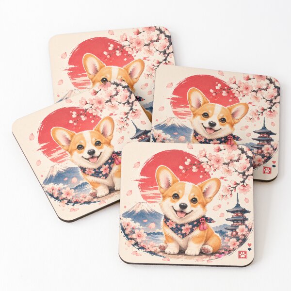 Item preview, Sakura Puppy Corgi Cherry designed and sold by TinyLegs.