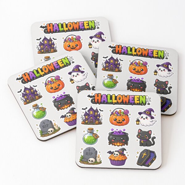Item preview, Adorable Collection of Kawaii Halloween Doodles designed and sold by JoangRama.
