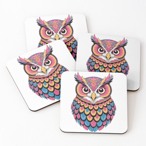 Item preview, A Colorful Kaleidoscope Owl designed and sold by BobaTeeStore.