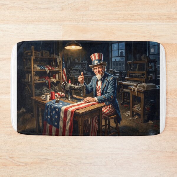 Item preview, Uncle Sam Sewing American Flag  designed and sold by Home Decor Art.