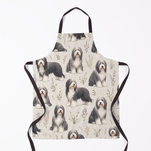 Item preview, Bearded Collie Floral Watercolor Seamless Pattern designed and sold by blankTeeShirt.