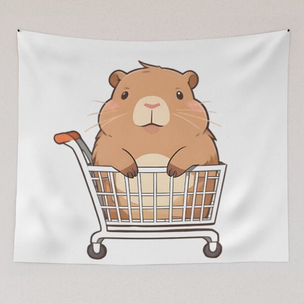 Item preview, Capybara Shopping Cart Treat Yourself designed and sold by tommysworks.