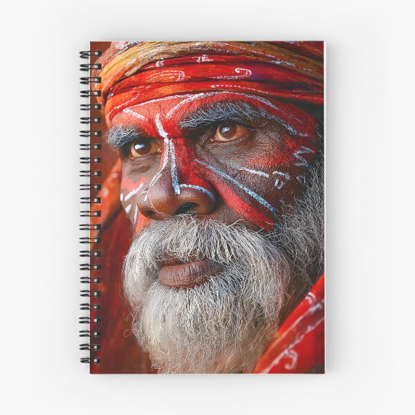 Item preview, Elderly Man with Tribal Face Paint and Wisdom designed and sold by Artessie.