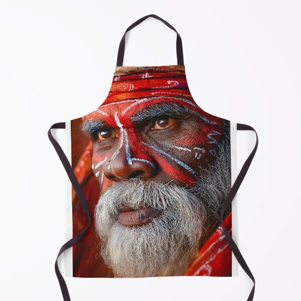 Item preview, Elderly Man with Tribal Face Paint and Wisdom designed and sold by Artessie.