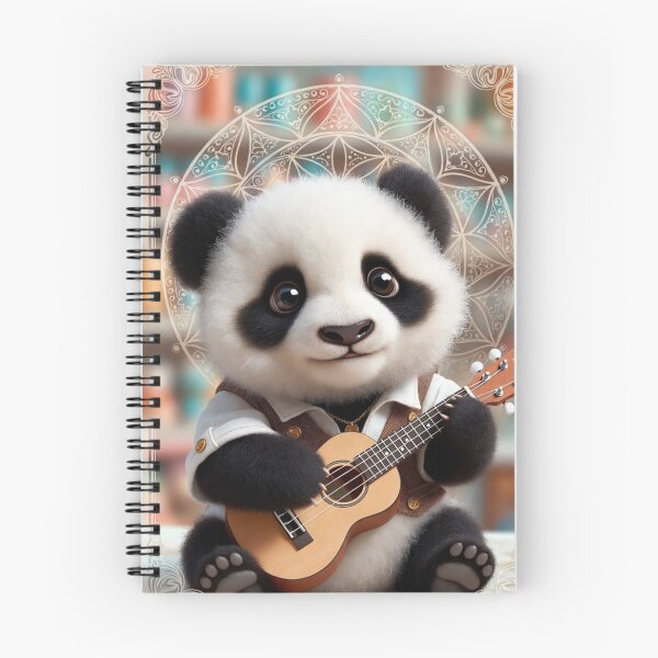 Item preview, Cute Panda Playing Guitar Musical Art designed and sold by IntelliMindDesigns.