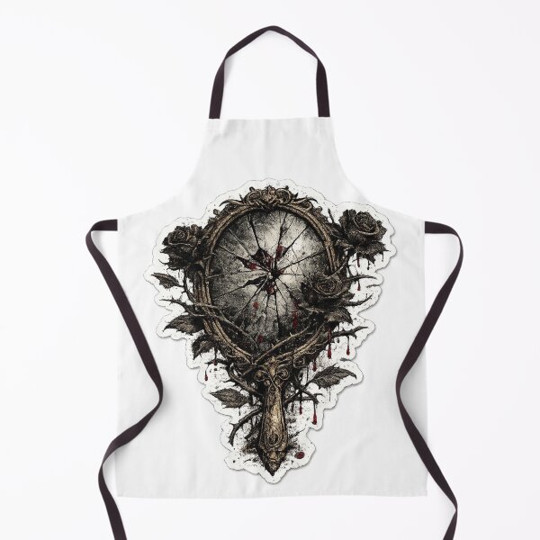 Item preview, Broken Mirror Antlers Roses Dark Gothic Fantasy Design designed and sold by irfanshikh.