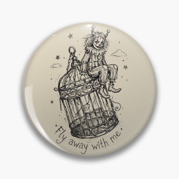 Item preview, Whimsical Cage Tether- Creepy Clown Girl designed and sold by bapupa.
