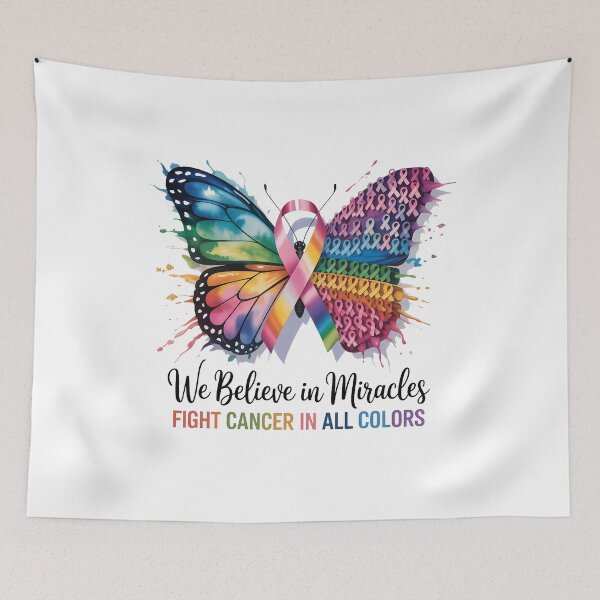 Item preview, Cancer Warrior Cancer Survivor Family Support Butterfly Cancer Ribbon Graphic Fight Cancer In All Colors designed and sold by sailorjessiArt.