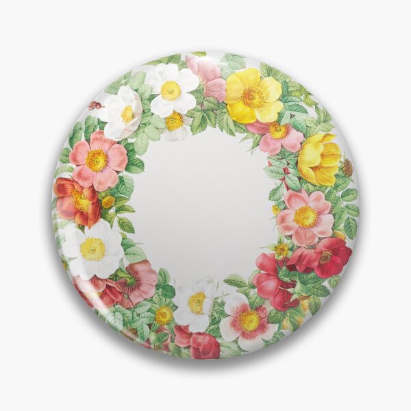 Item preview, Roses Wreath Flowers Vintage Botanical Illustration designed and sold by TheRetroArtRoom.