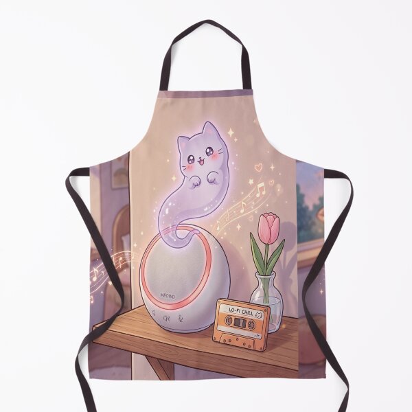 Item preview, Cute Kawaii Ghost Cat Lo-Fi Chill Music Speaker Aesthetic designed and sold by raedattia.
