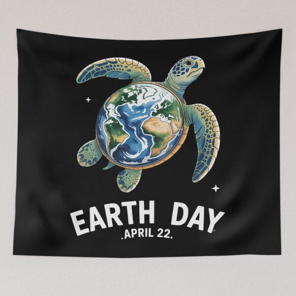 Item preview, Earth Day Sea Turtle Globe April 22 Eco Awareness designed and sold by sailorjessiArt.