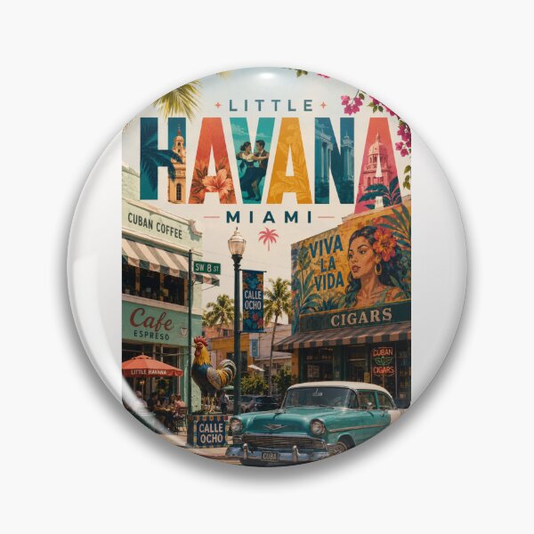 Item preview, Little Havana Miami Calle Ocho Cuban Heritage District Florida designed and sold by Places On Earth.