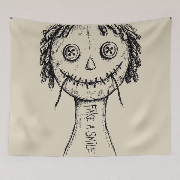 Item preview, Stitched Smile Veil - Creepy Doll designed and sold by bapupa.