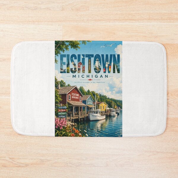 Item preview, Fishtown Leland Michigan Historic Harbor on Lake Michigan designed and sold by Places On Earth.