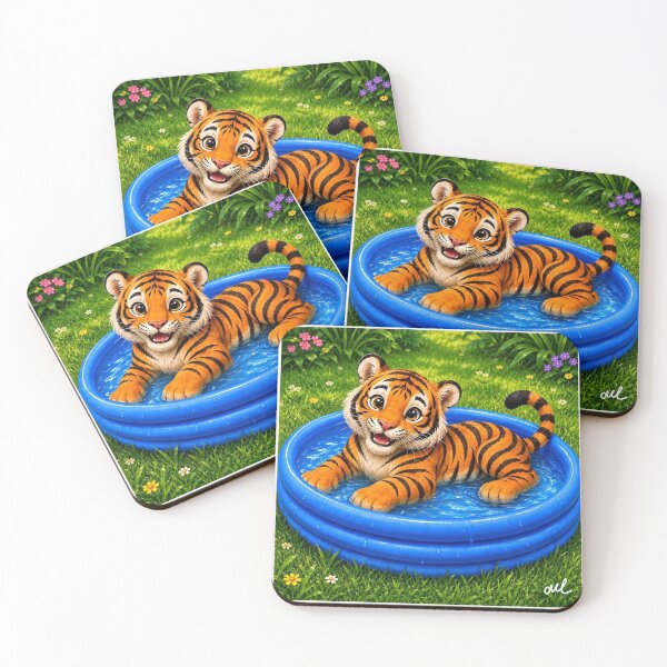 Item preview, Paddling Tiger designed and sold by MariaLouise-Art.
