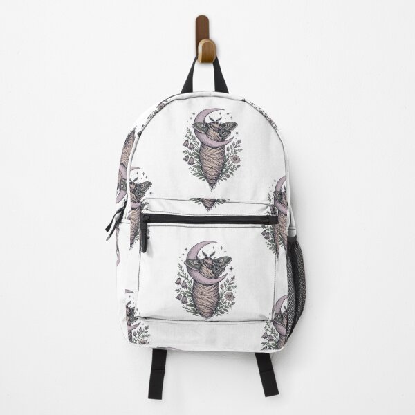 Item preview, Pastel Goth Moth Crescent Moon Botanical Illustration Dark Academia Art designed and sold by irfanshikh.