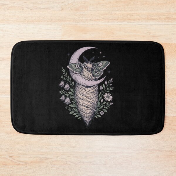 Item preview, Pastel Goth Moth Crescent Moon Botanical Illustration Dark Academia Art designed and sold by irfanshikh.