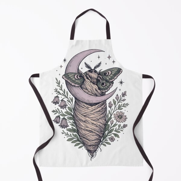 Item preview, Pastel Goth Moth Crescent Moon Botanical Illustration Dark Academia Art designed and sold by irfanshikh.
