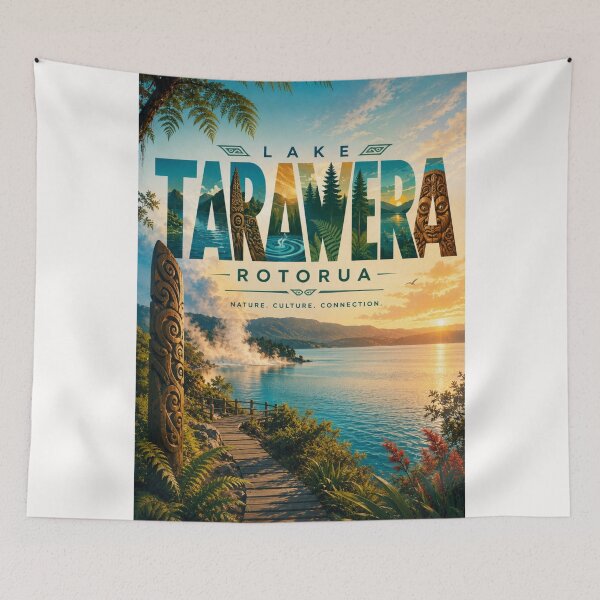 Item preview, Lake Tarawera Rotorua Bay of Plenty New Zealand Māori Landscape designed and sold by Places On Earth.