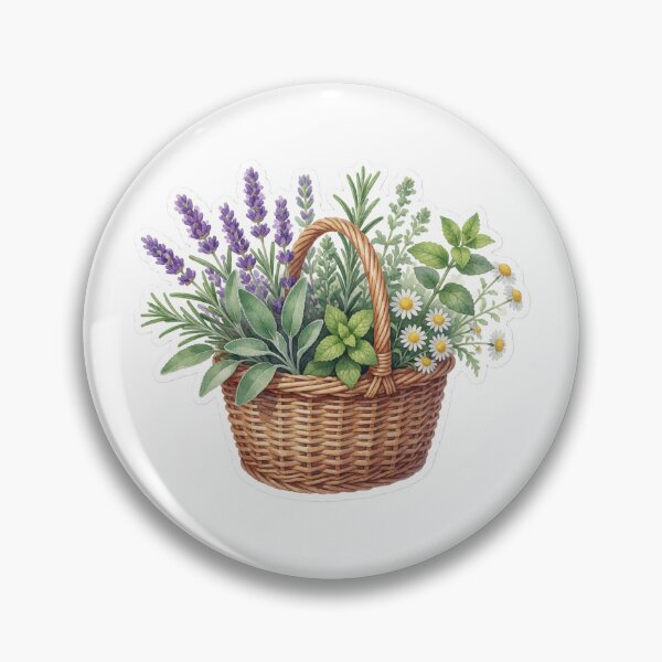 Item preview, Lavender Basket Cottage Garden Illustration designed and sold by AillustriaAK.